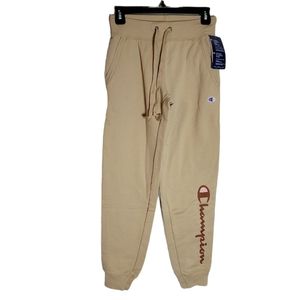 Champion authentic athletic wear boyfriend sweat pants extra small tan walnut